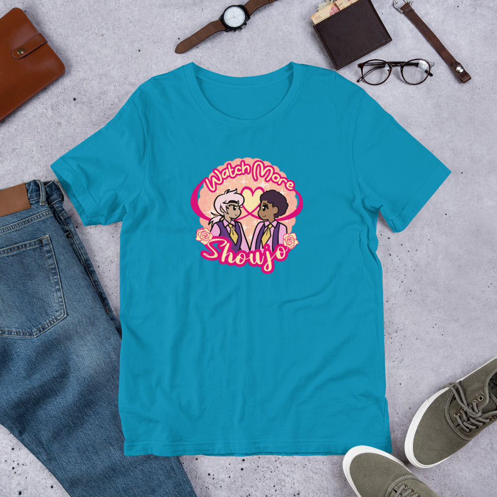 "Watch More Shoujo: Romance" T-Shirt (Straight Cut)