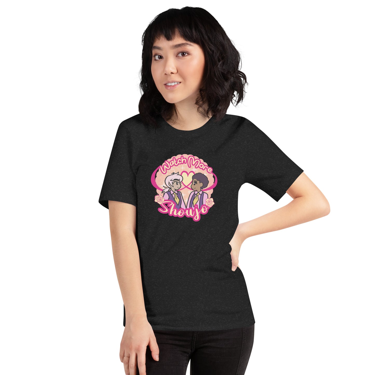"Watch More Shoujo: Romance" T-Shirt (Straight Cut)