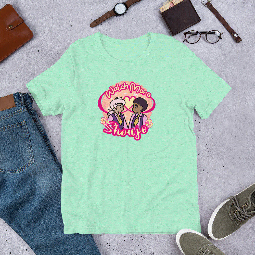 "Watch More Shoujo: Romance" T-Shirt (Straight Cut)