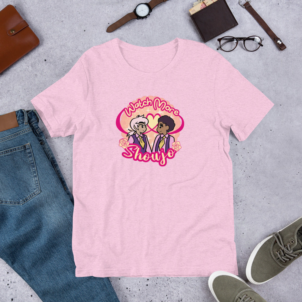 "Watch More Shoujo: Romance" T-Shirt (Straight Cut)