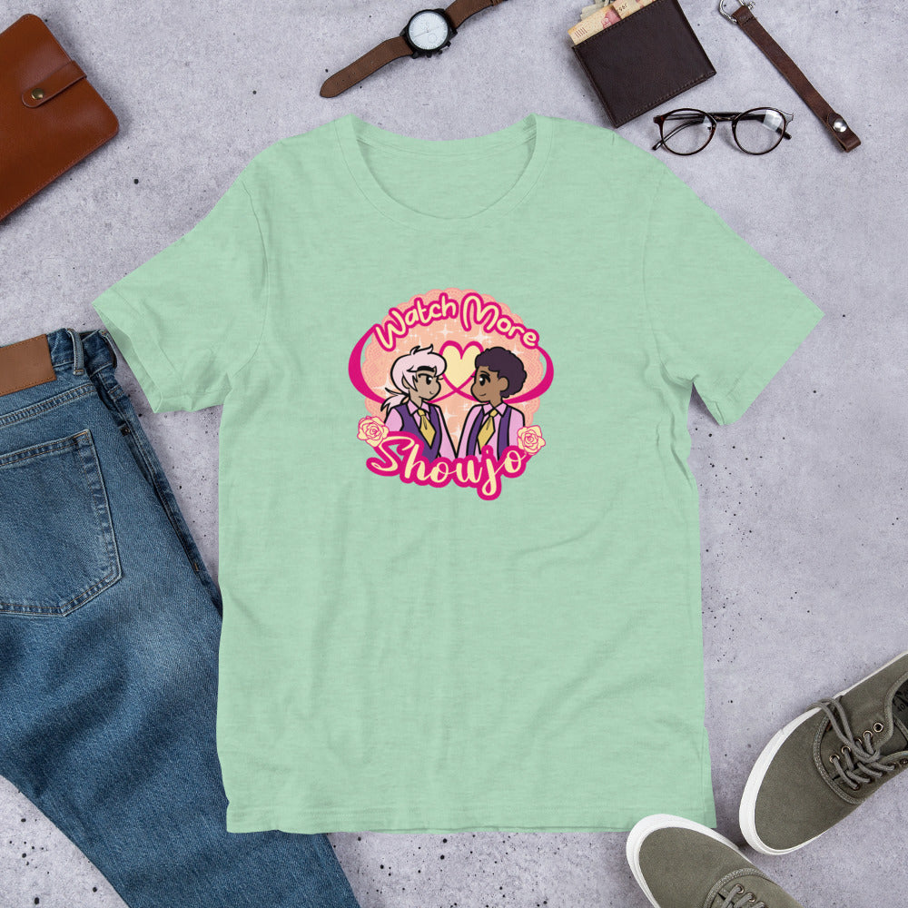 "Watch More Shoujo: Romance" T-Shirt (Straight Cut)
