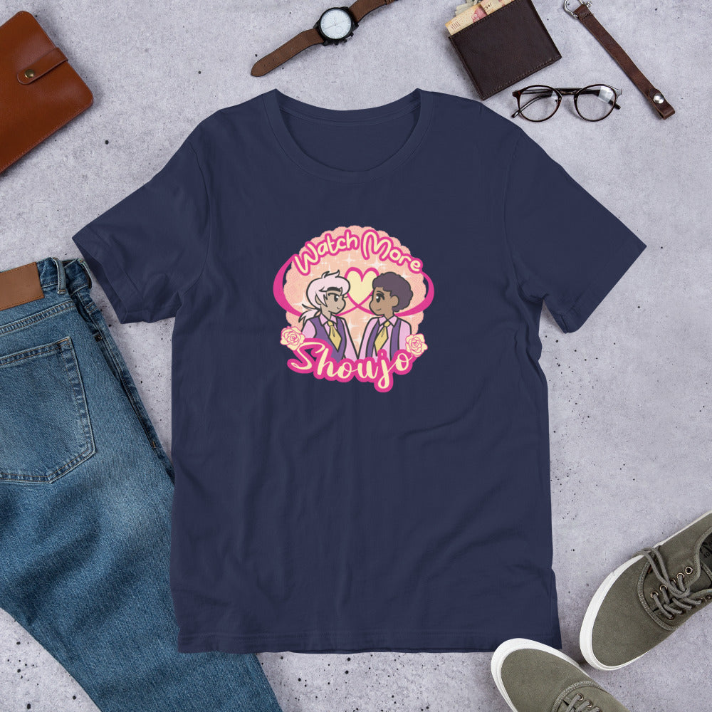 "Watch More Shoujo: Romance" T-Shirt (Straight Cut)