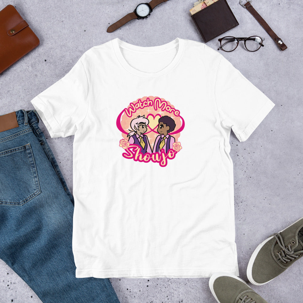 "Watch More Shoujo: Romance" T-Shirt (Straight Cut)